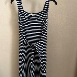 Loft Outlet Navy and White striped dress